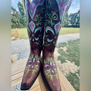 Colorful Embroidered Western Boots